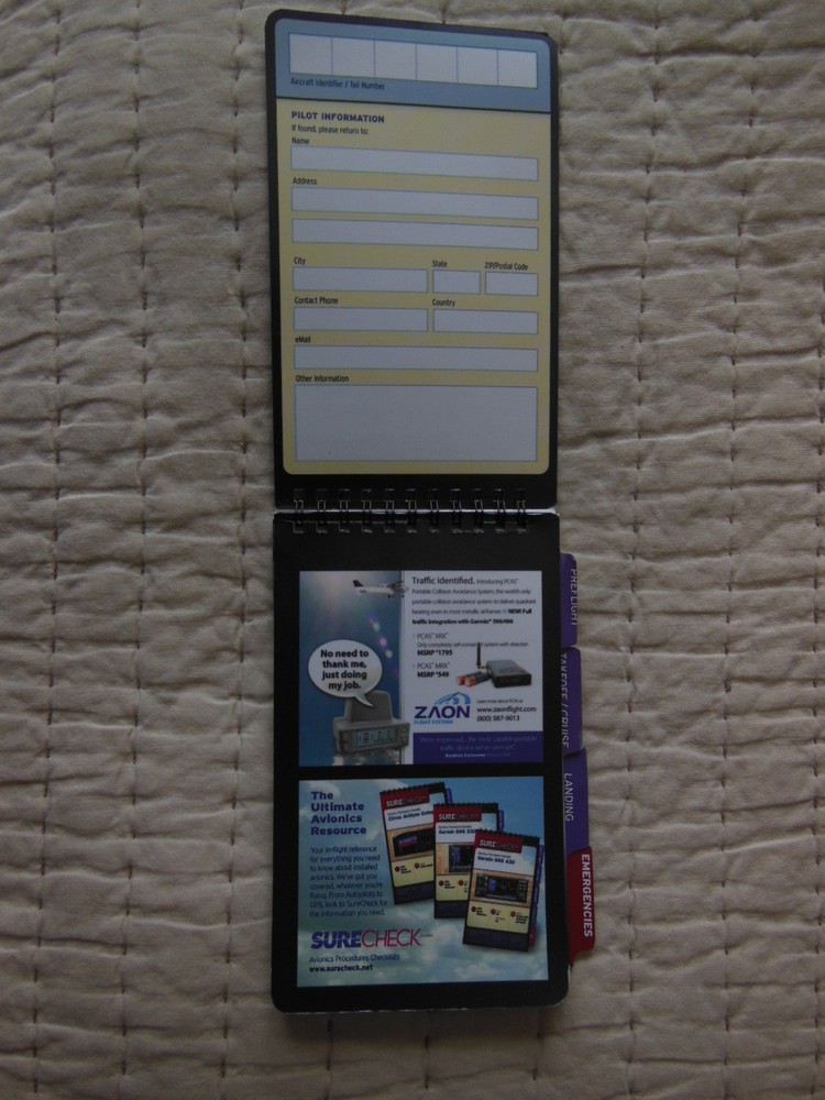 Sure Check Cirrus SR20 Checklist