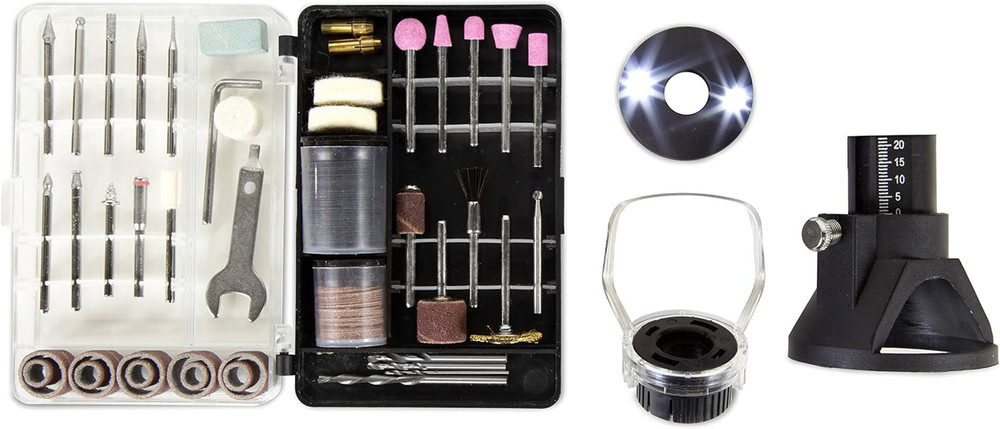 23114 1.4-Amp High-Powered Variable Speed Rotary Tool with Cutting Guide, LED Co