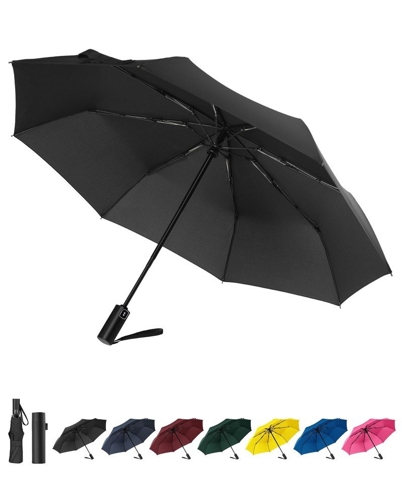 Travel Umbrella Windproof Compact Automatic Wind Resistant Folding Lightweight