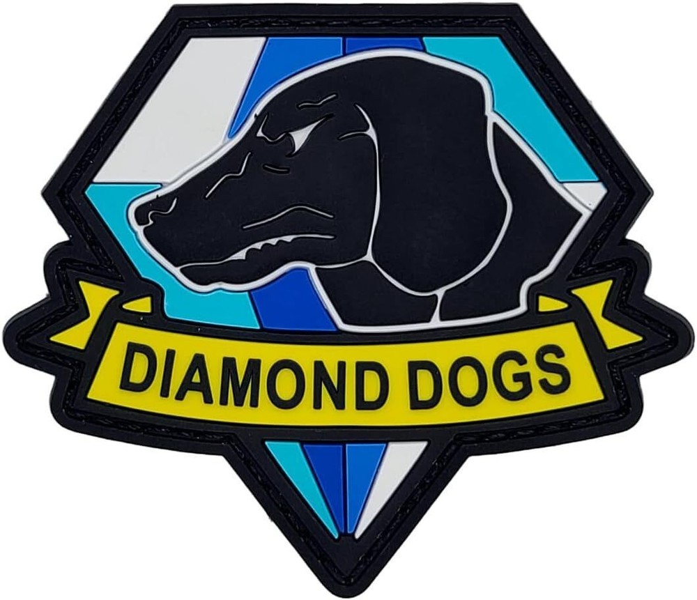 Diamond Dogs Metal Gear Solid 3D PVC Rubber Patch |2PC PVC HOOK BACKING 3"