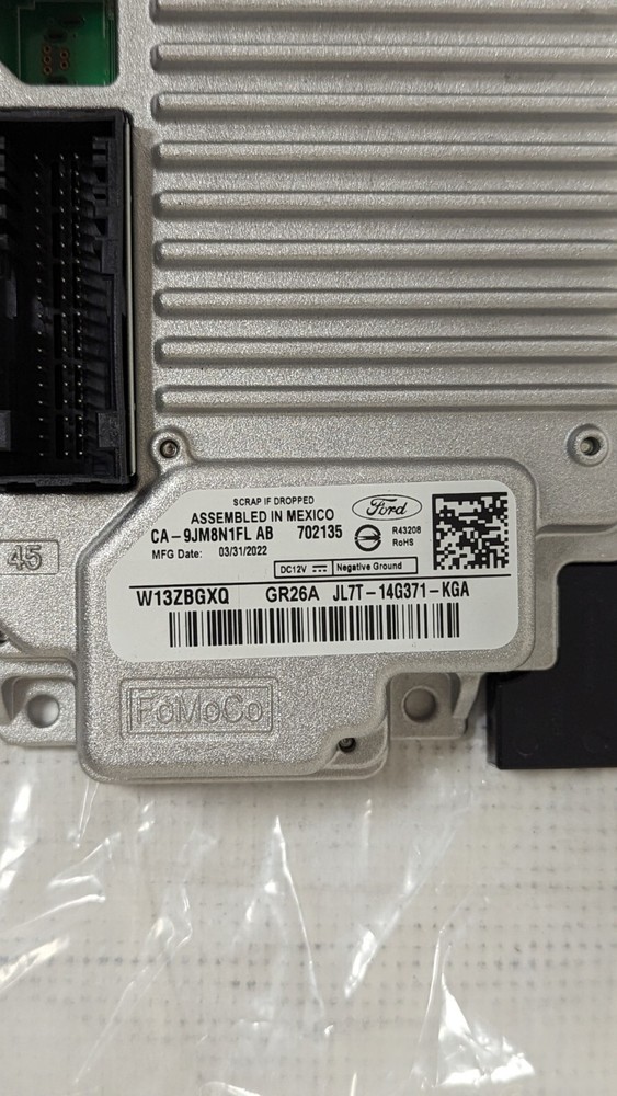 2022 Ford Sync Control Module / FA-170-BCAR-HS / Assy No MAJ0673GXAC