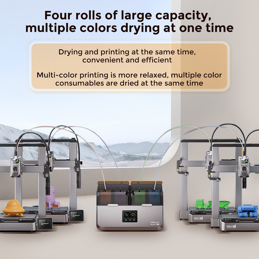 Creality Filament Dryer 4 Spools 85℃ Max Temperature Power Saving Storage Mode