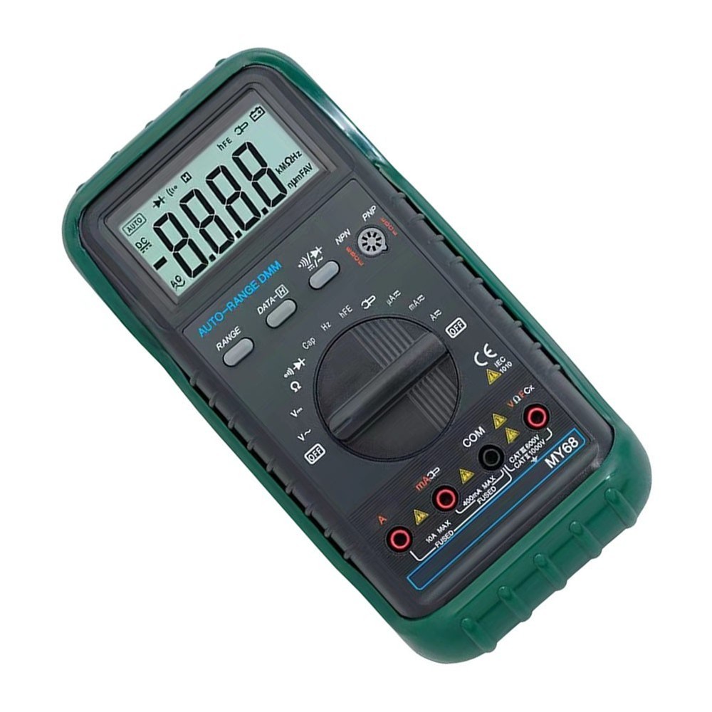 MY68 Auto Range Multimeter with 6000 Counts LCD Display for Field Testing