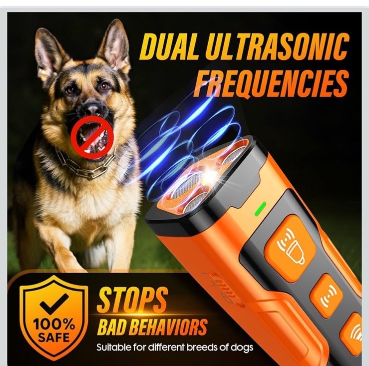 Dog Bark Deterrent Device, 3X Ultrasonic Anti Barking, 6 Training Modes