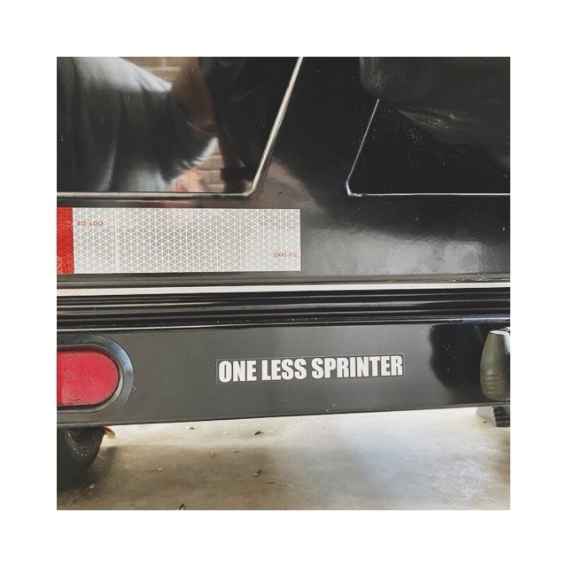 ONE LESS SPRINTER sticker / decal