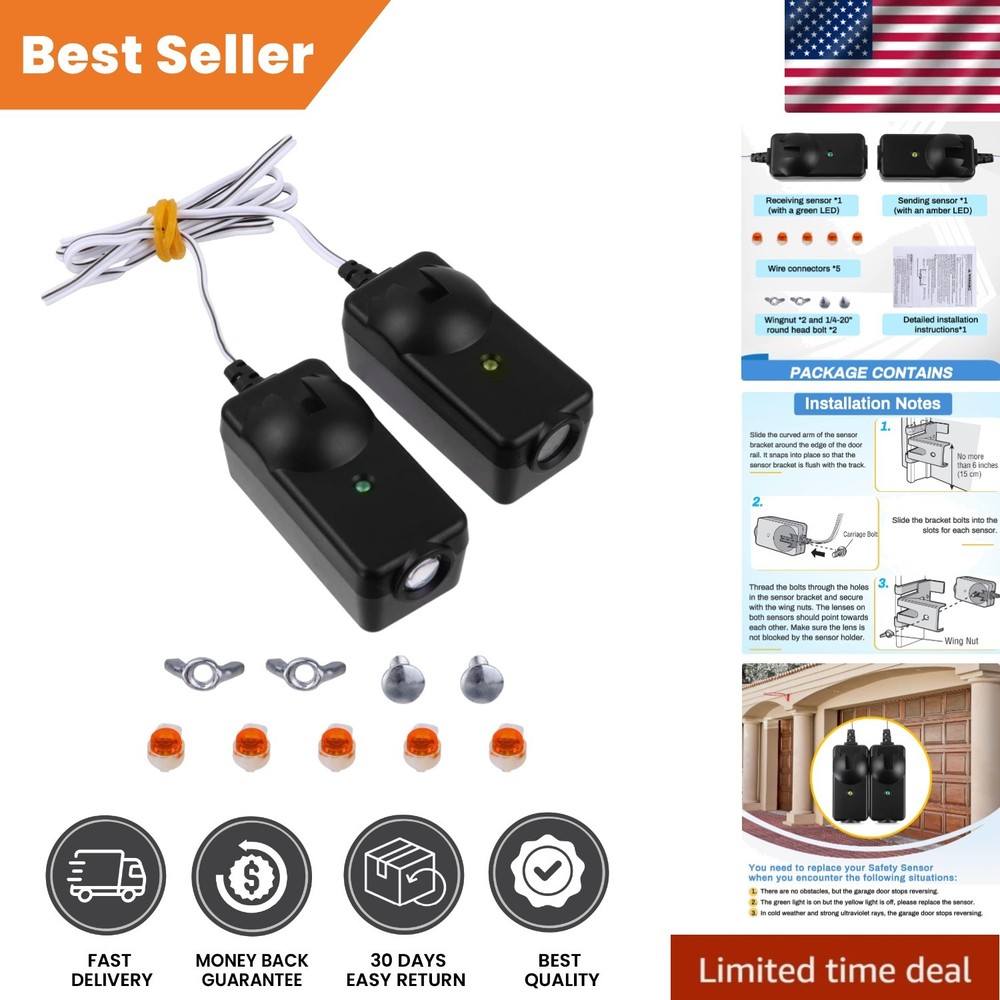 Easy Install Garage Door Sensor Kit - Liftmaster/Chamberlain Replacement Sensor
