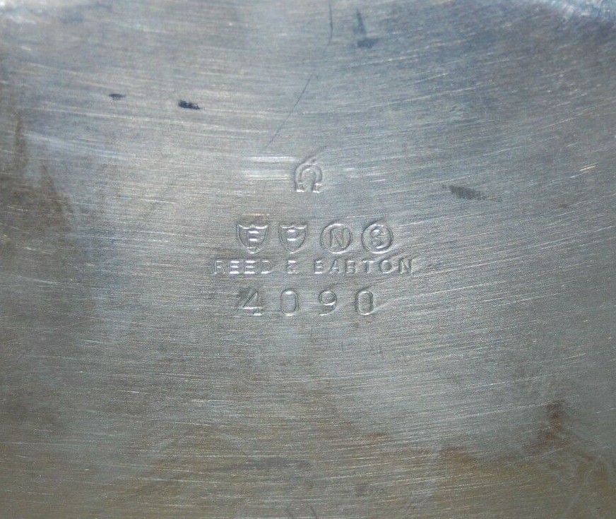 Reed Barton Footed Dish 1948 Silver Plated Deep Serving Dish Plate