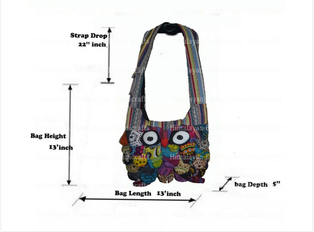 Handmade Owl Crossbody Bag