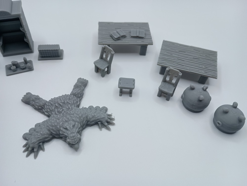 3D Printed Wizard Study Prop Set (28mm-32mm Scale)