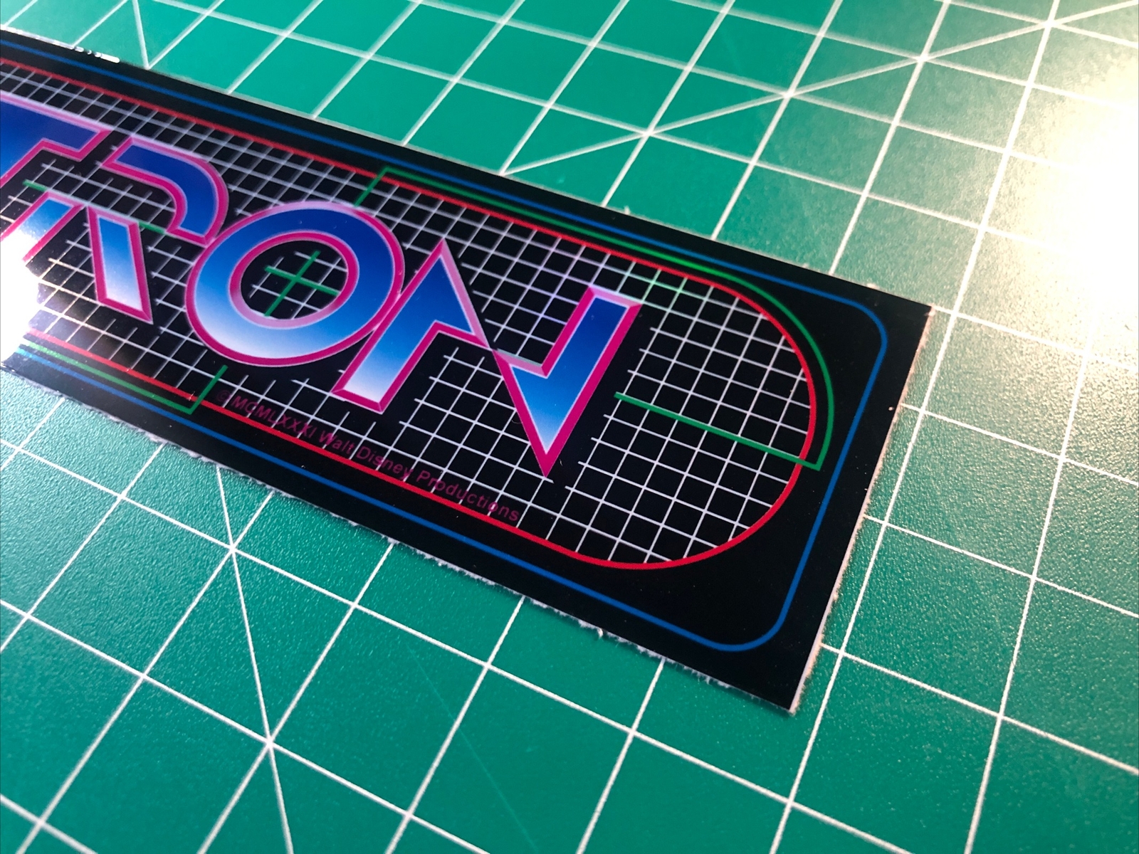 Tron Midway Arcade Marquee 1.75x5.75” Sticker Decal Holographic Glossy Vinyl