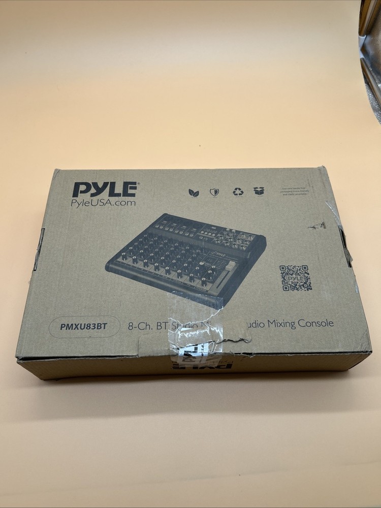 Pyle PMXU83BT 8-Channel Bluetooth Studio Mixer , Used/Untested.