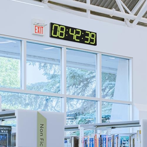 Digital Wall Clock, Oversize Digital Clock with Auto Dimmer, Huge Yellow