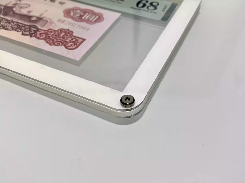 Desktop Display Frame Case For PMG Banknotes Small Size Holders