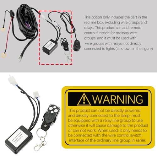 LED Off-Road Driving Lights Bar Remote Control Wireless Controller ON/OFF