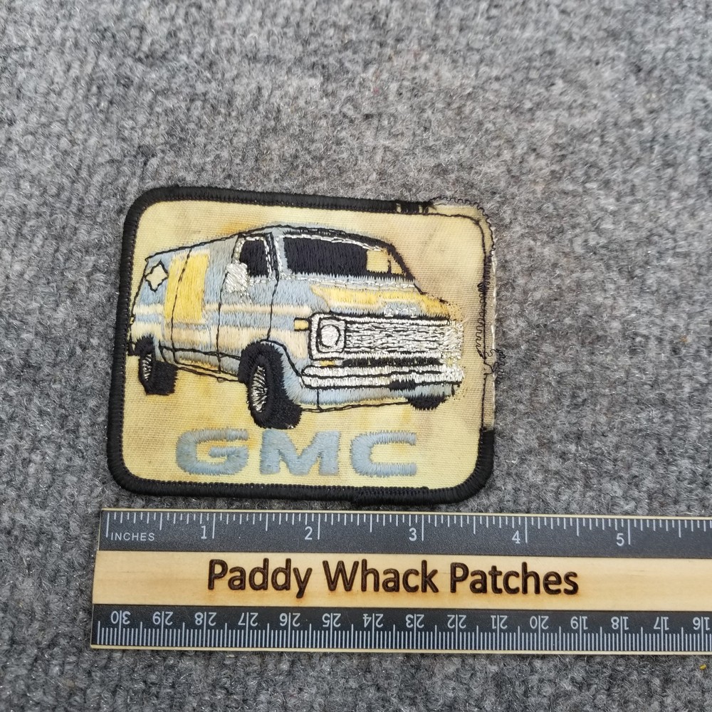 Vintage GMC Van Patch Car Auto 80s Y8