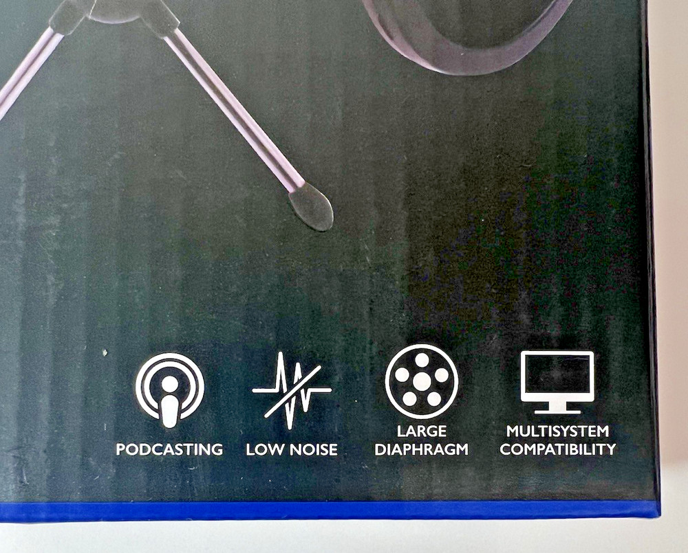 Portable USB Microphone with Pop Filter & Stand | Multi-System Compatible | NIB