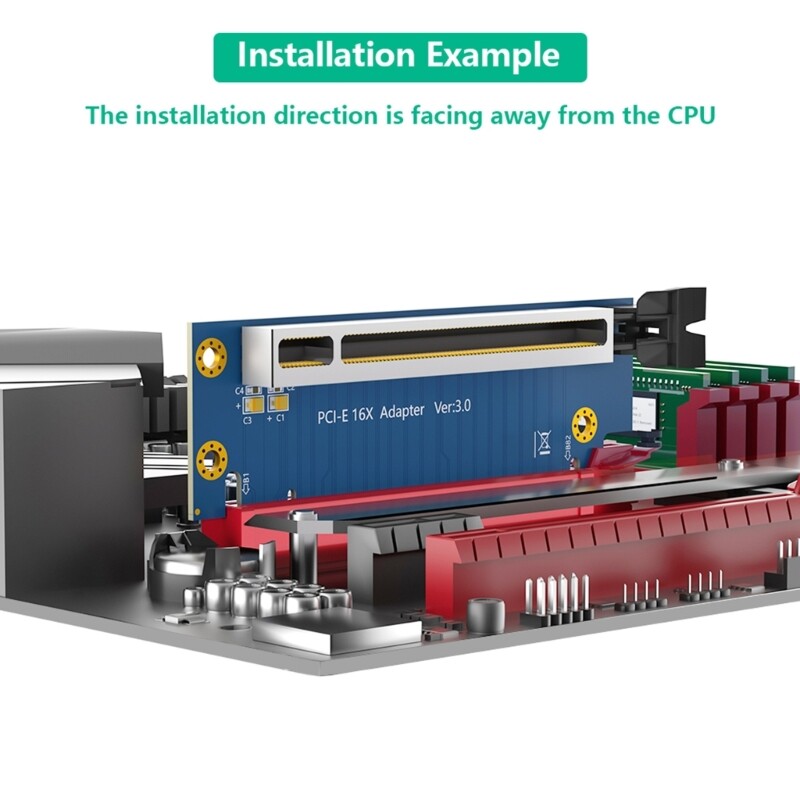 PCIE3.0 90 Degree Risers Extension Card Adapters for 2U Computer