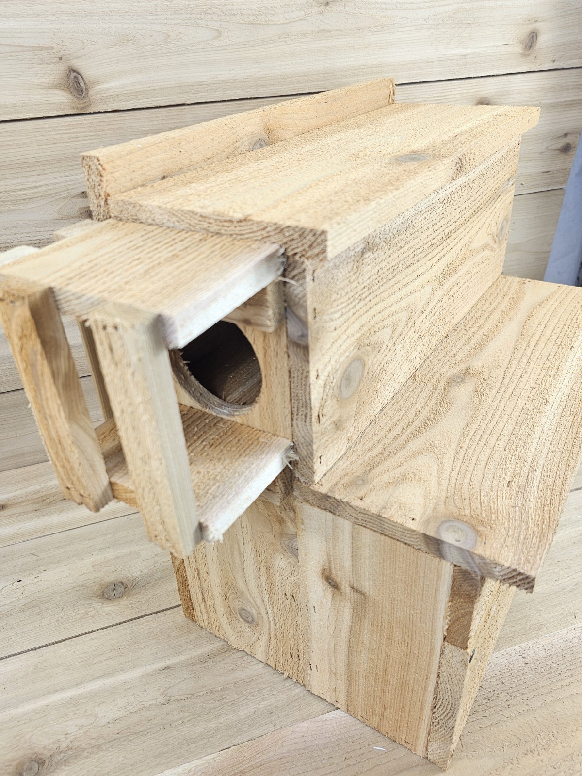 Squirrel House Nesting Box Bird Nature Animals Safety Wooden Cedar Handmade USA