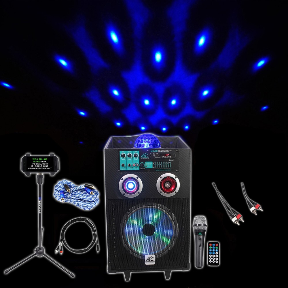 NYC Acoustics 10" Bluetooth Karaoke Machine/System 4 ipad/iphone/Android/Tablet