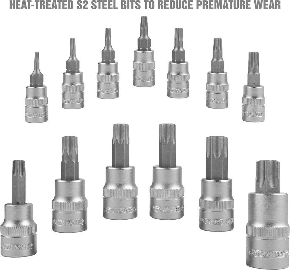 OEMTOOLS 22977 Torx Bit Set 13 Piece, Socket for One Size, Multi