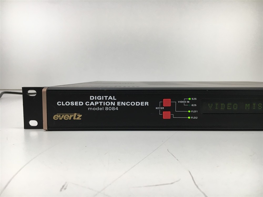 Evertz Digital Closed Caption Encoder 8084 Rack Mountable
