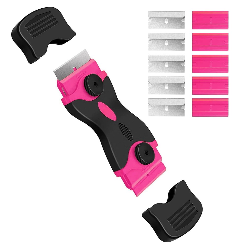 DEKEones Razor Blade Scraper, Double Edged Razorblade Scraping Tool with 10...