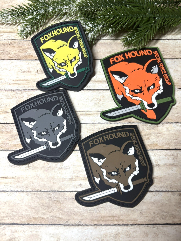 PVC Tactical Morale Patch, Brown Fox Hound Patch, Metal Gear FoxHound Patch