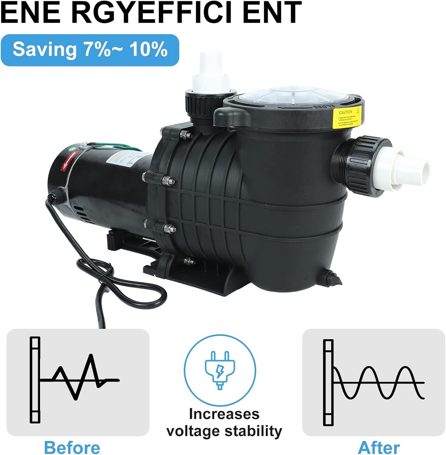 2.0 HP In/Above Ground Swimming Pool Pump 110V/220V Dual Voltage Single Speed