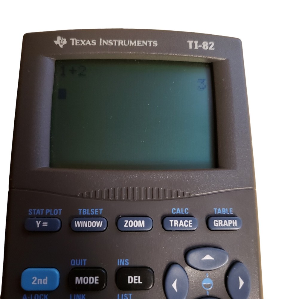 Texas Instruments TI-82 Calculator With Hard Case Tested Working