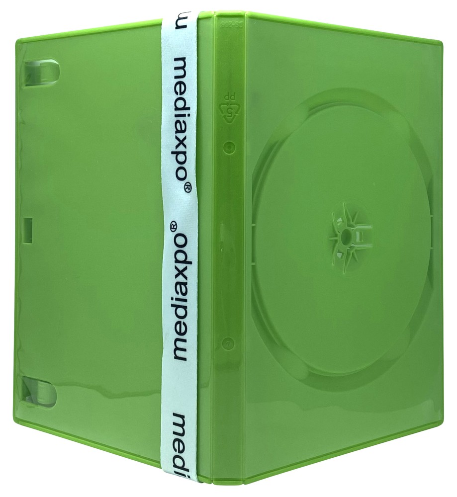 25 STANDARD Solid Green Color Single DVD Cases & 100 OPP Bags