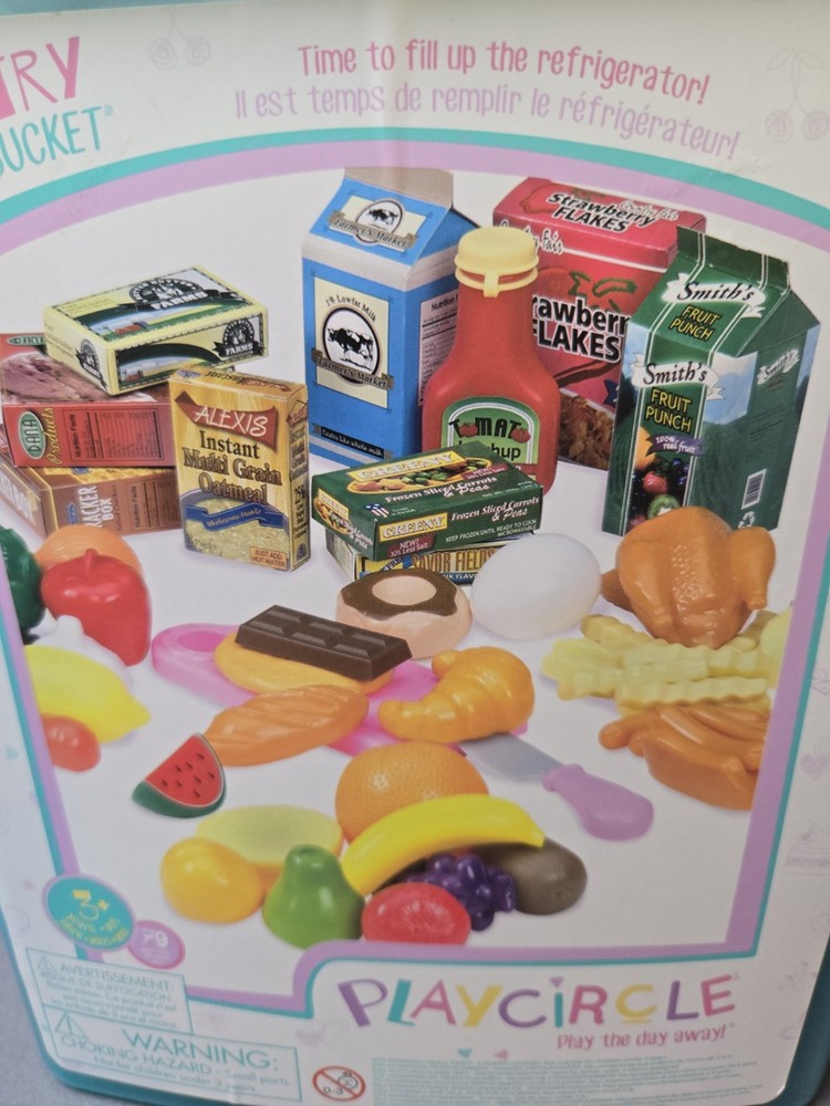 Kitchen Play Set - 79 PCS Play Circle PANTRY IN A BUCKET