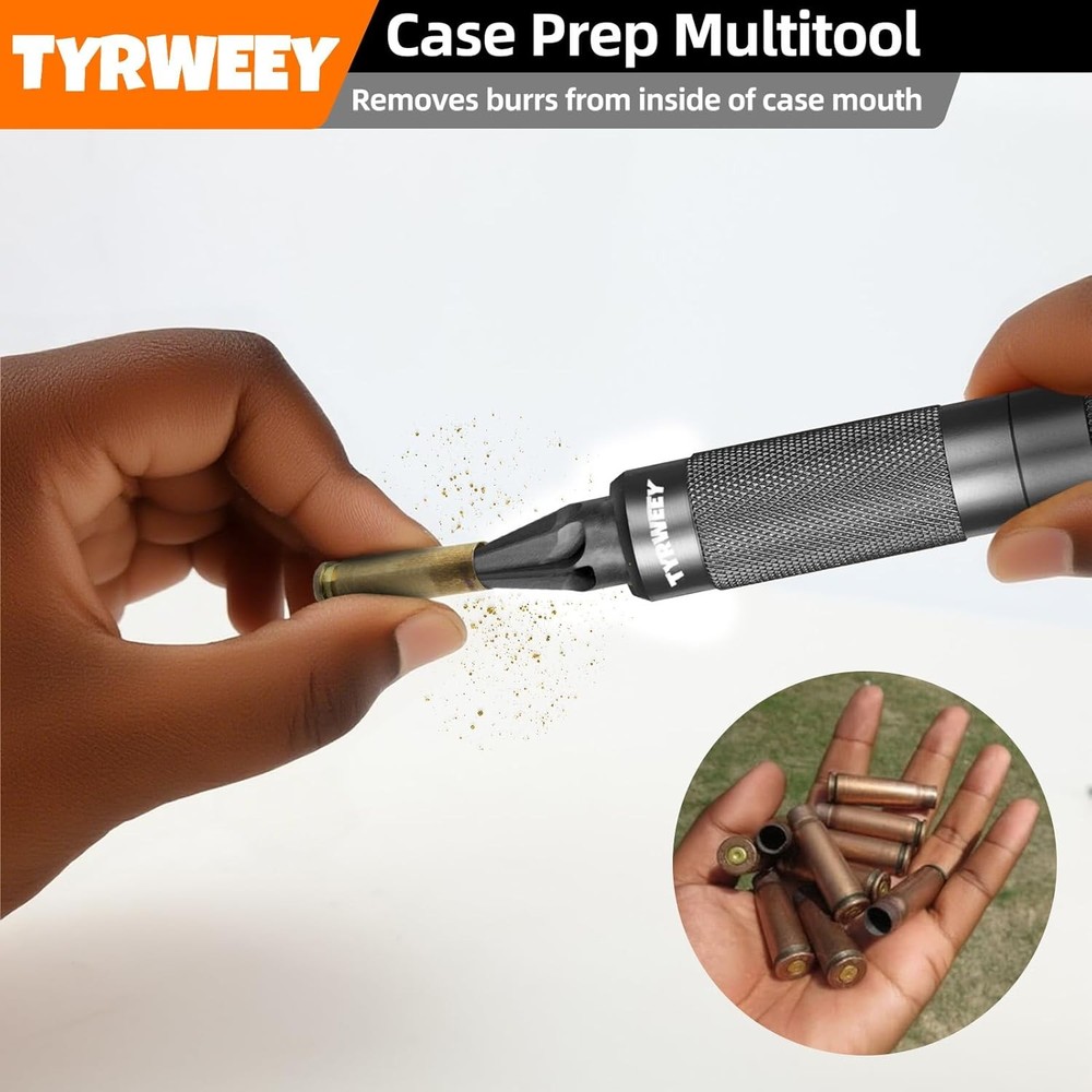 Case Prep Multitool, Chamfer Deburring Tools for Reloading, Primer Black
