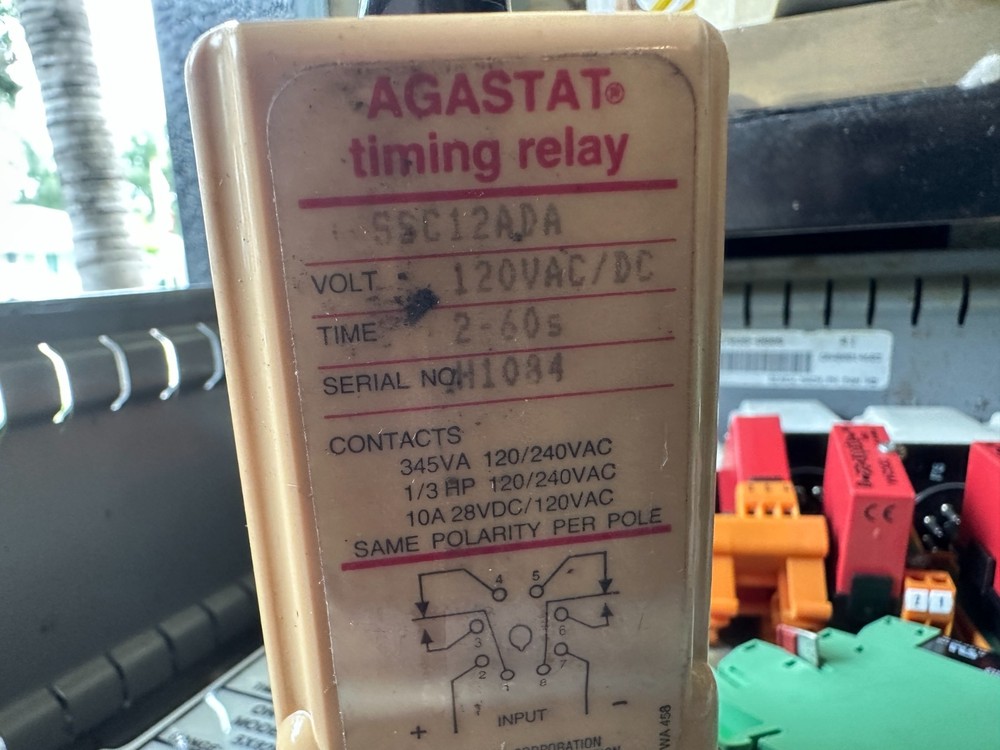 Agastat SSC12ADA Timing Relay. 2-60 Sec