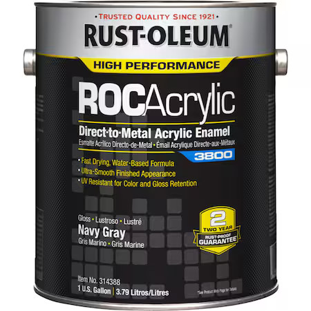 Rust-Oleum 314388 Acrylic Enamel Coating, Navy Gray, 1 Gal.
