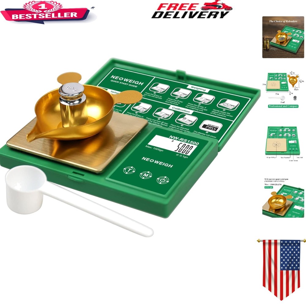 Stainless Steel Digital Powder Scale with Auto Shut Off - Reloading Essential