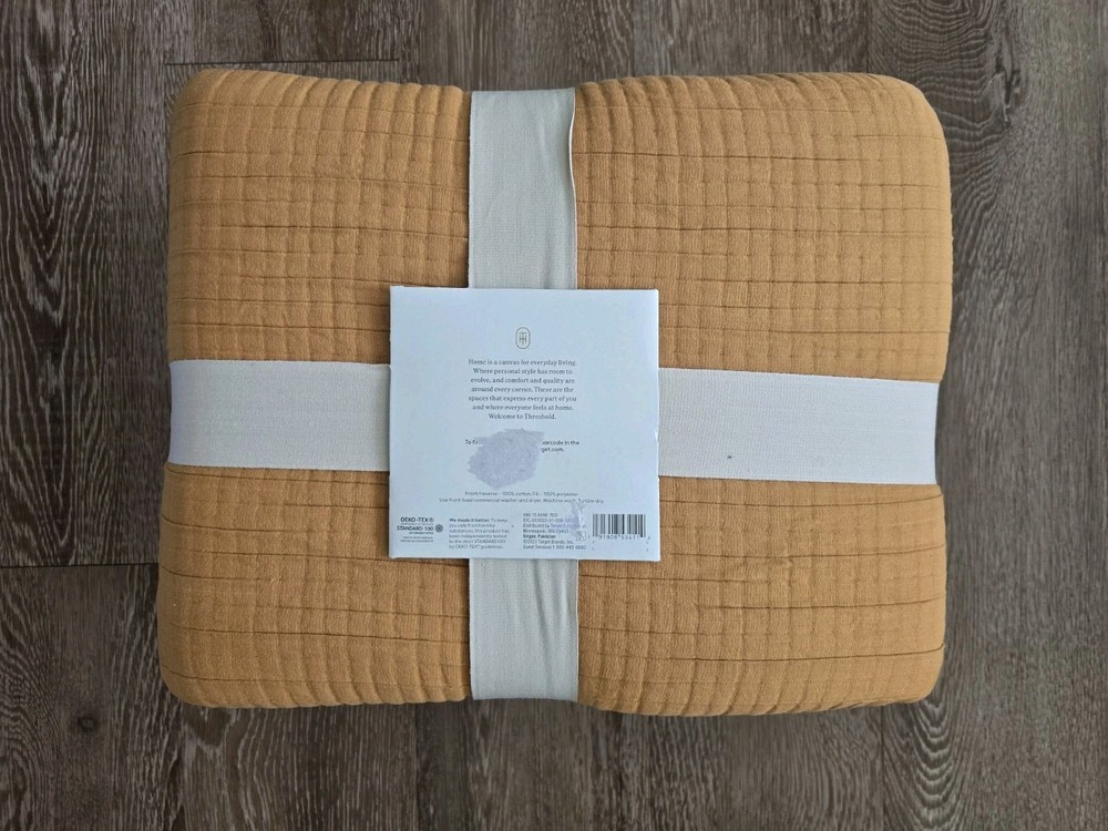 Double Cloth Quilt Mustard King Threshold