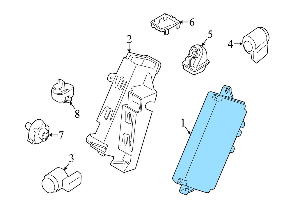 2009-2013 BMW X5 - TOP REAR VIEW Camera Control Module 9285390