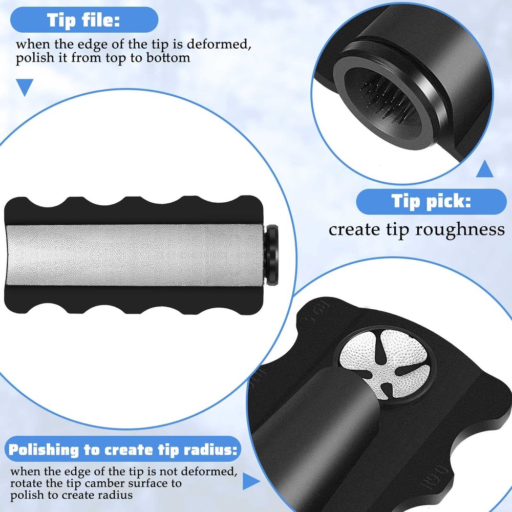 Mudder Pool Cue Tips Repair Tool, Stick Tip Shaper Scuffer Aerator...