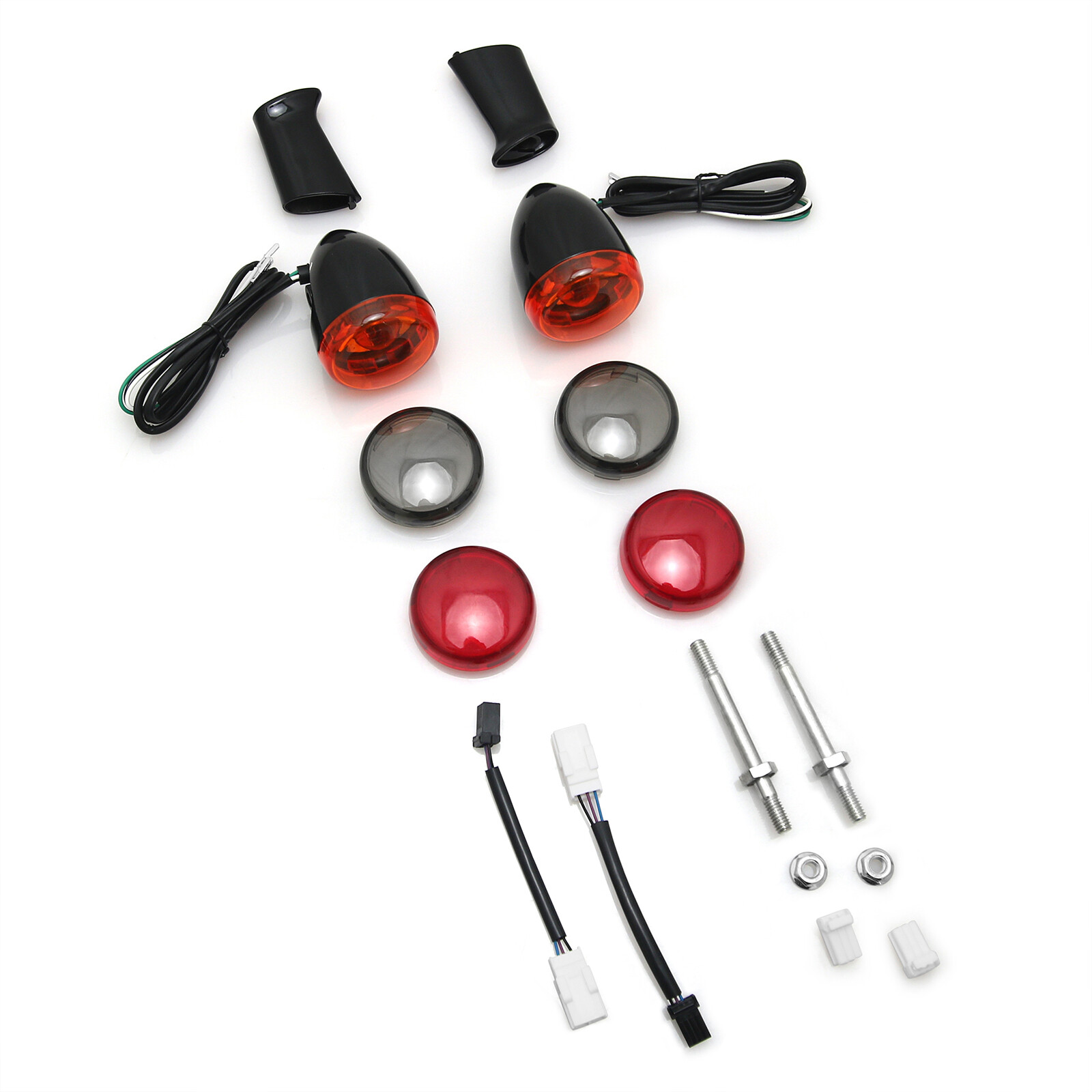 Gloss black Rear Turn Signal Lights For Harley sportster XL883 XL1200 1992-up