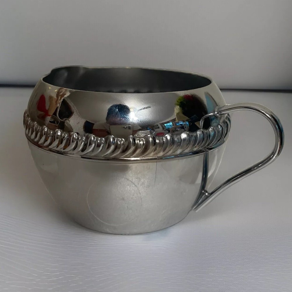 Irvinware 1971 Silver Plated Creamer Cup Chrome Mirror Finish Tableware