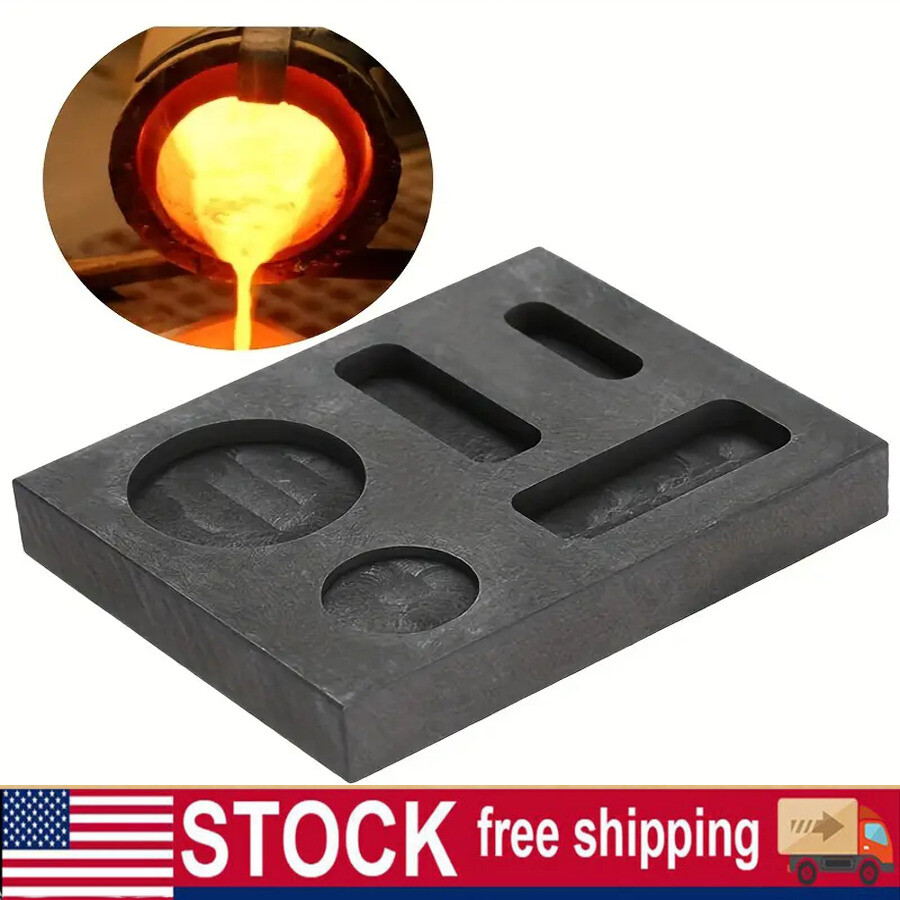 Graphite Ingot Casting Mold Combo Mold for Melting Refining Gold Silver Copper