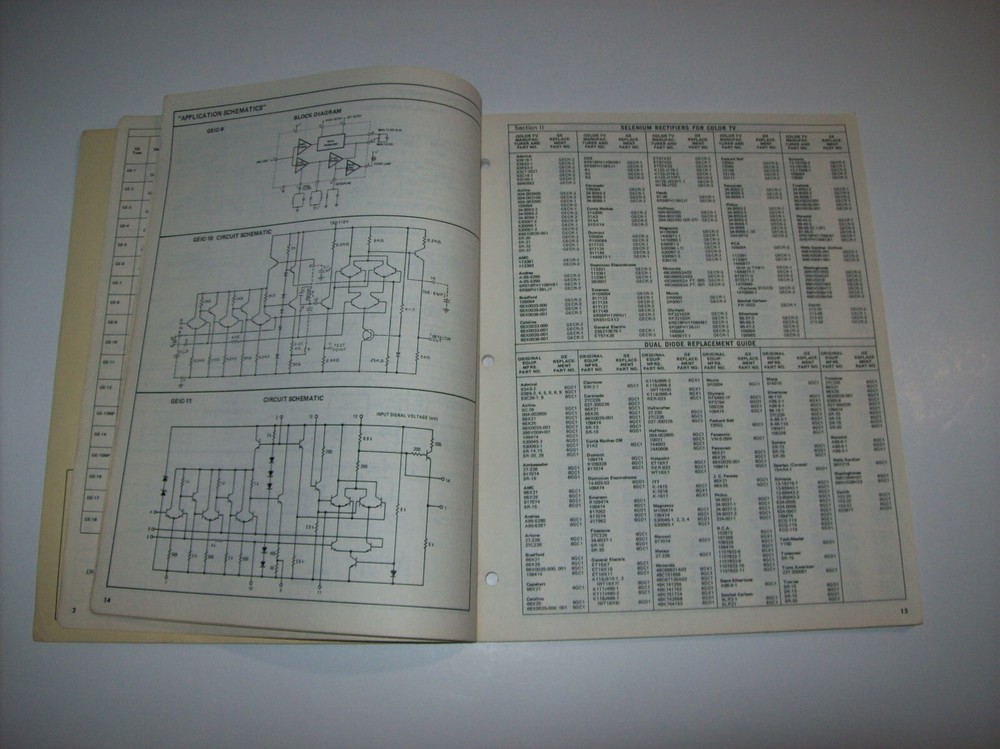 GE Entertainment Semiconductor Almanac 1972 Replacement Semiconductor Guide, x