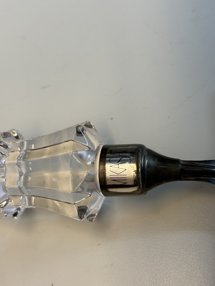 Vnt Mikasa Starshine Silver & Crystal Pie Server Cake Server/unmarked spoon