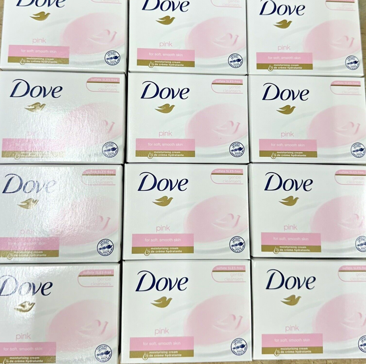 Dove Pink Beauty Cream Bar Soap, 100 Gram-12 BARS