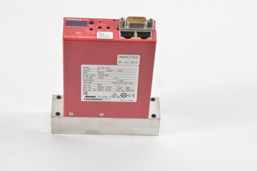 Horiba STEC Criterion D219-VCT C4F8 100sccm Mass Flow Controller