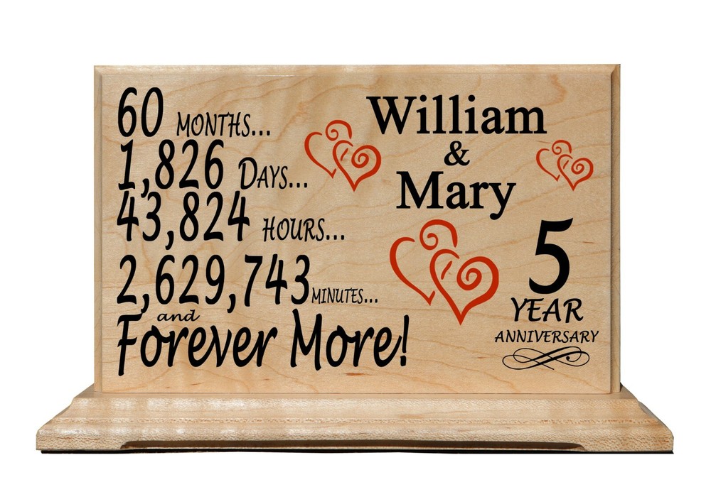 Personalized Wedding 1-100 Year Anniversary Sign Custom Couples Name Gift