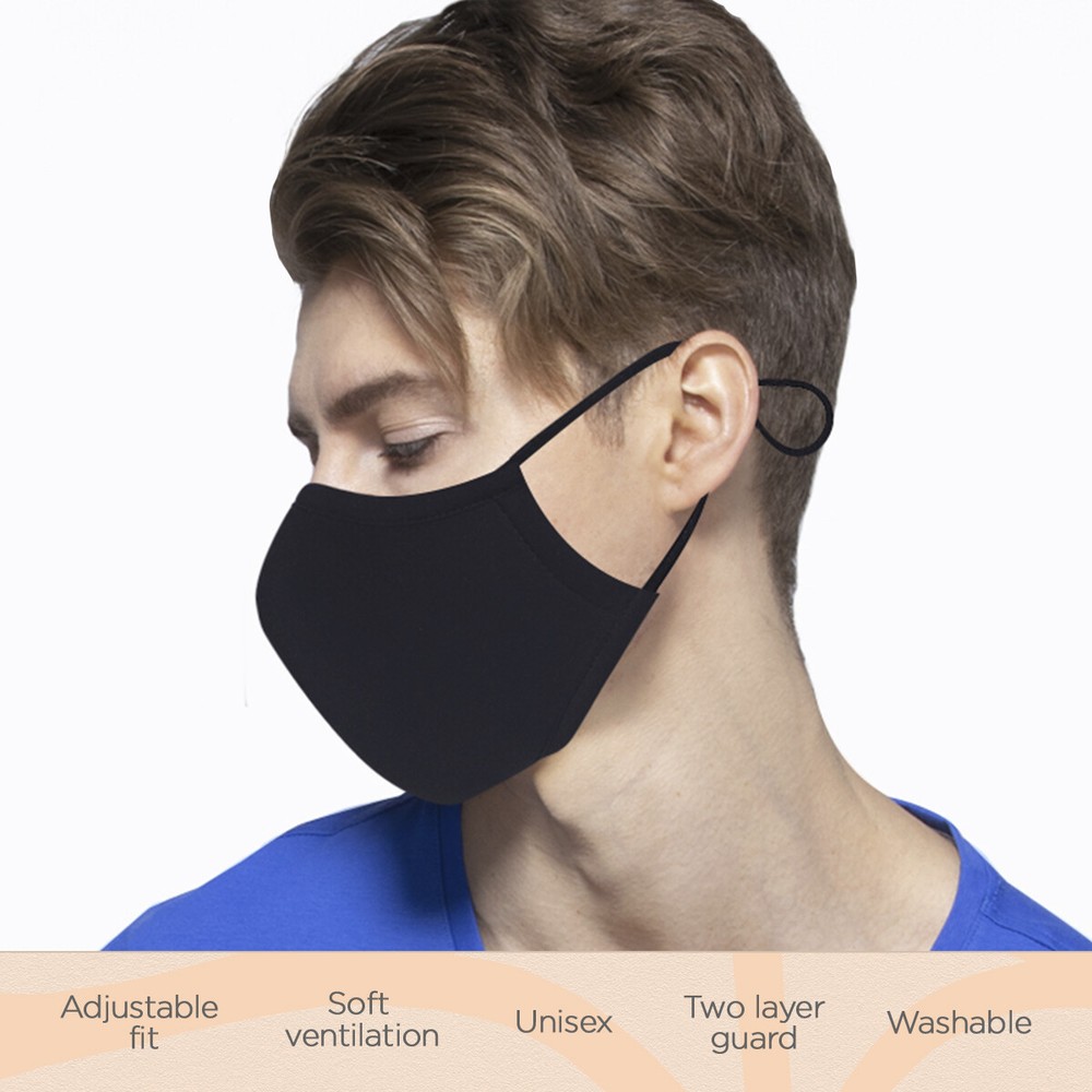Face Mask Double Layer Washable Cotton Adjustable Straps Unisex Face Mask