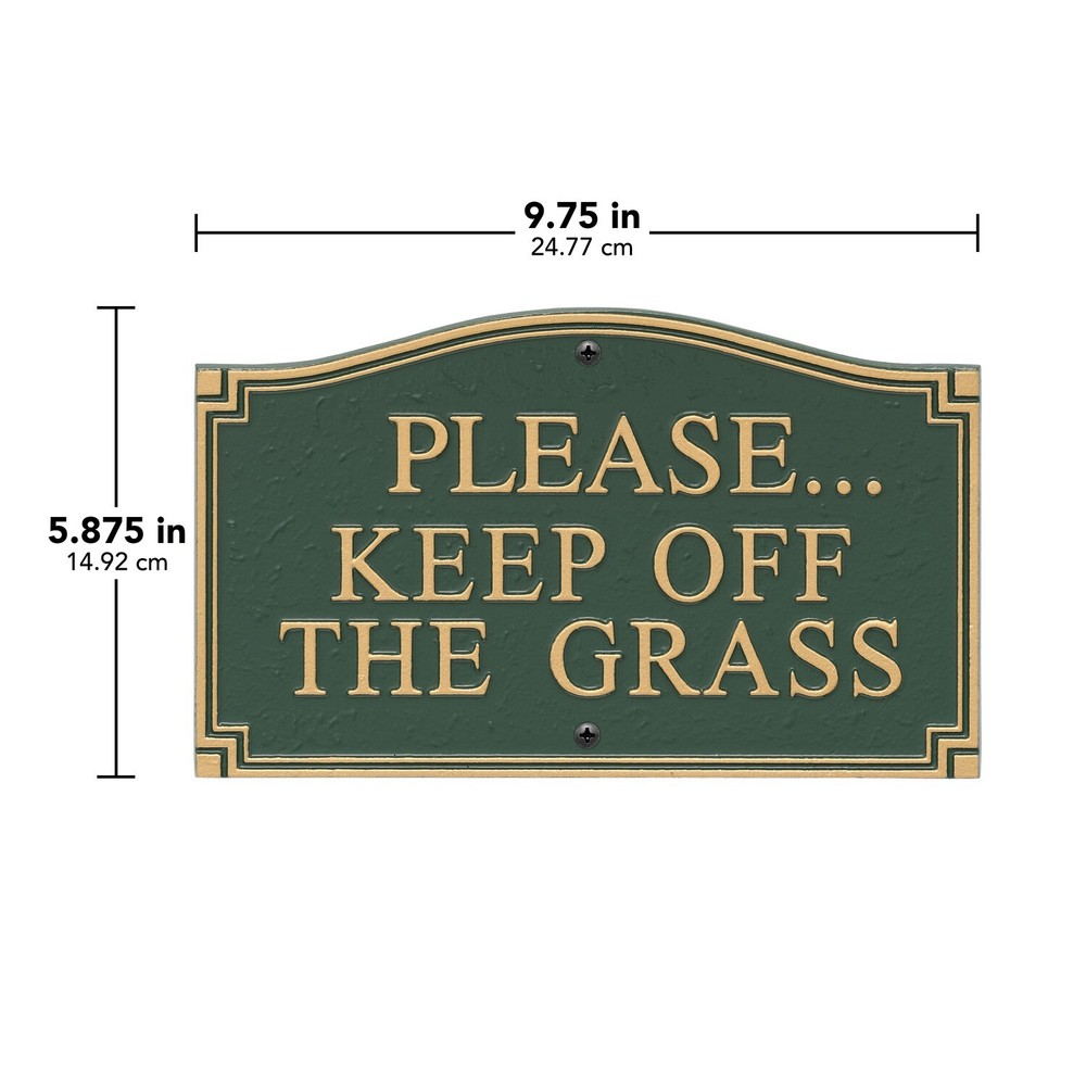 Please Keep Off The Grass Lawn/Wall Statement Sign