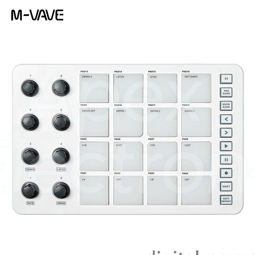 M-VAVE SMC-PAD LaunchPad USB-C and portable design Wireless MIDI Controller