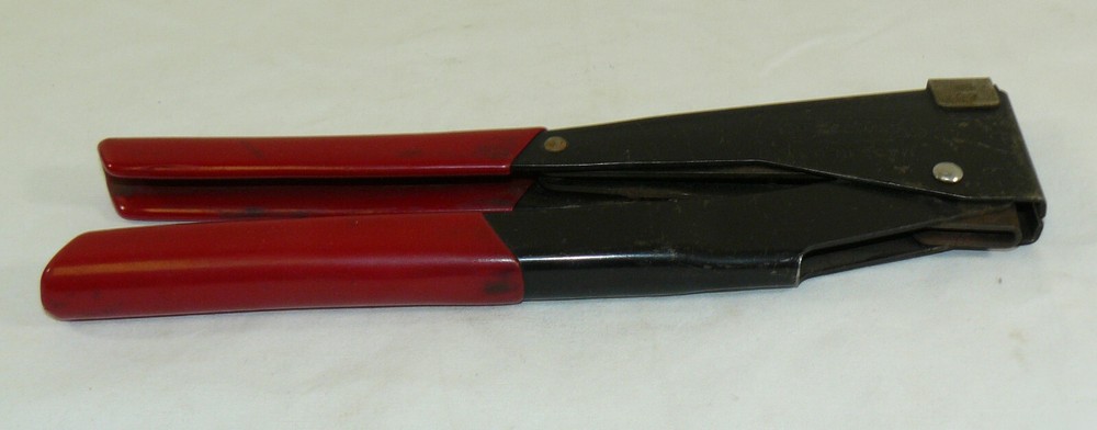 Vintage Sears Craftsman Rivet Setting Hand Tool With Red Grip Handle
